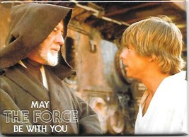 Star Wars Obi-Wan Luke May Force Be With You Photo Image Refrigerator Magnet NEW - £3.15 GBP