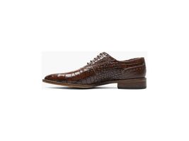 Stacy Adams Riccardi Plain Toe Oxford Shoes Animal Print Cognac 25575-221 image 4