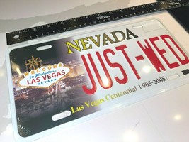 New Las Vegas Nevada Centennial License Plate Just Wed Full Size Raised Letters - £21.03 GBP