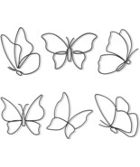 6 Pieces Metal Butterfly Wall Butterfly Metal Wall Art Decorations Wall ... - £25.51 GBP