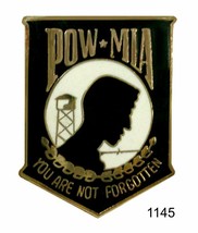 POW MIA Lapel Pin You Are Never Forgotten Prisoner Solder War Cap Tac - £3.86 GBP