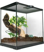 Reptile Glass Terrarium  Amphibians Habitat Cage 5 Gallon Metal Mesh Top... - $876.42 MXN