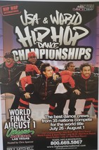 USA &amp; World Hip Hop Dance Championships Orleans Hotel Las Vegas Flyer - £3.94 GBP