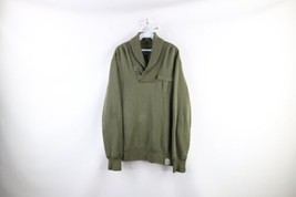Vintage Ralph Lauren Mens Size Medium Faded Sportsman Shawl Sweatshirt Green - £61.98 GBP