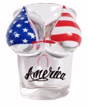 Us Usa Bikini Top Shot Glass New Fast Free Ship - $16.95