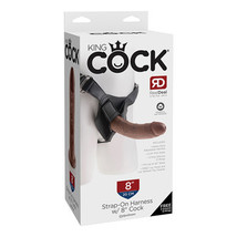 Pipedream King Cock Strap-On Harness With 8 in. Cock Brown - £63.99 GBP