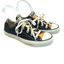 Converse Low Top Sneakers Canvas Black Yellow Mens 4 Womens 6 - £19.23 GBP