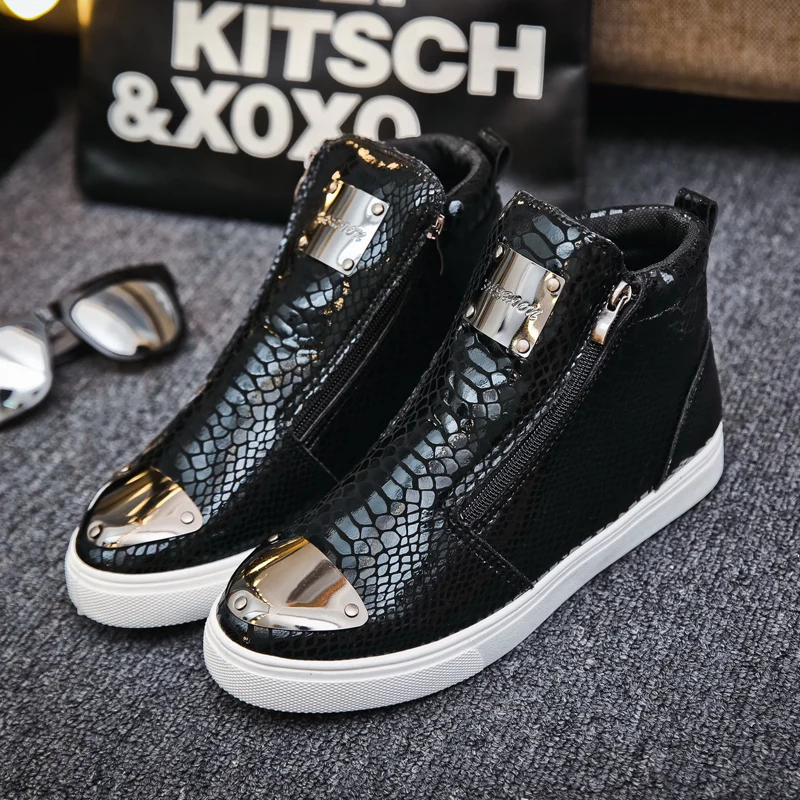 Black Leather Designer Sneakers Men Superstar Shoes Casual High top Trai... - £45.86 GBP