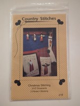 Country Stitches Christmas Stitching Ornaments Pillows 218 Home Decor Pattern - £9.88 GBP
