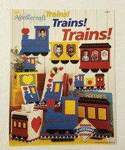 Trains! Trains! Trains! Plastic Canvas Leaflet  The Needlecraft Shop  1991 NOS - £5.55 GBP