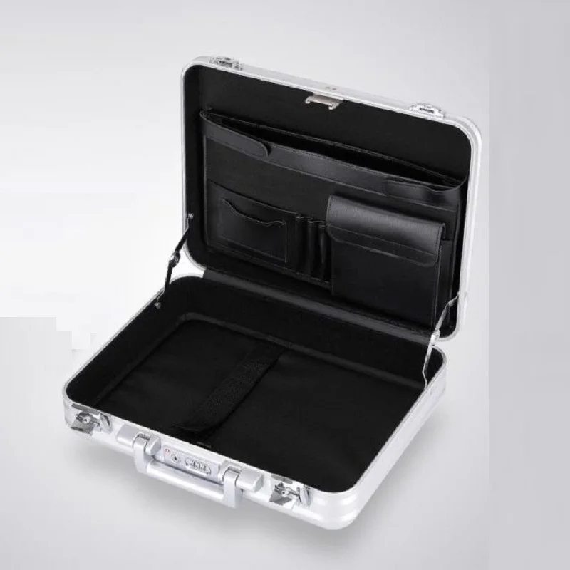 10/14 inches Tool Box Organizer Toolbox Aluminum Magnesium Alloy Portable Busine - £169.33 GBP