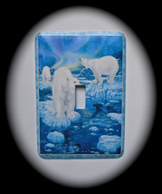 Polar Bears Metal Switch Plate Animals - $9.25
