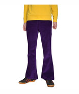 Men&#39;s RETRO FLARES Purple Corduroy PANTS Retro Hippie 60s 70s Bell Botto... - $64.90