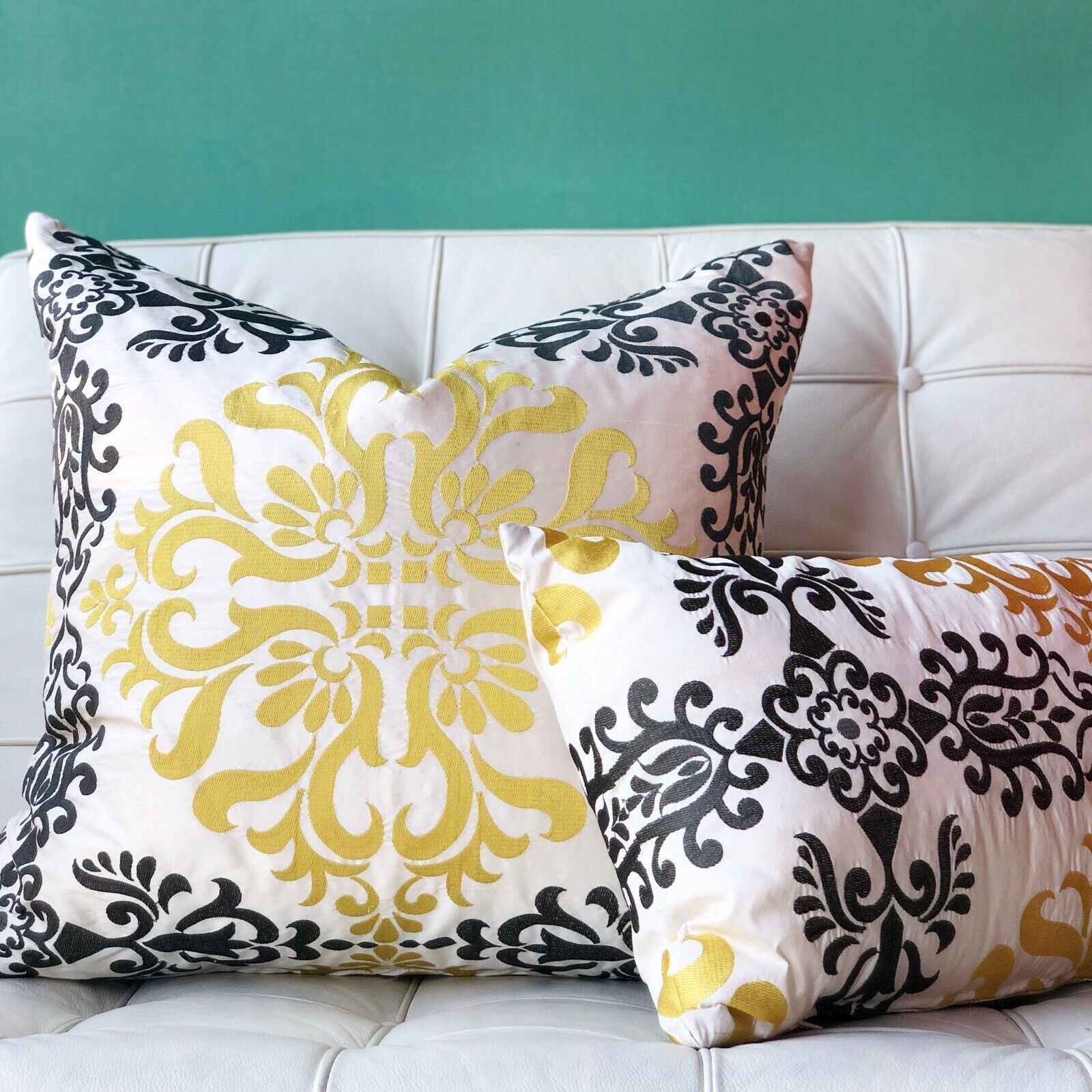 PILLOW DÉCOR Sumatra Embroidered Silk Pillow 21x21 - $79.95