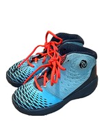Adidas High Top Boys Shoes Sz 9 Blue/Orange Lace Up - $512.72 MXN