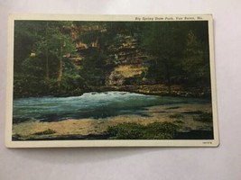 Vintage Postcard Unposted Linen Big Spring State Park Van Buren MO - £2.23 GBP