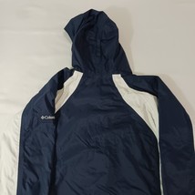 Columbia XL2335 Women's Blue & White Full Zip Hoodie Rain Nylon Jacket Size L image 14