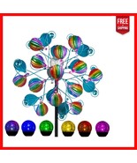 Kinetic Solar Garden Spinner with Hot Air Balloon Design - Enchanting Ya... - $1,398.36 MXN