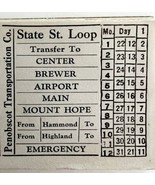 Railway Transfer Tickets Maine Penobscot Transportation State Street Loo... - $19.99