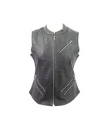 Vance Leather Ladies Premium Naked leather Leather Zipper Vest - $2,541.55 MXN