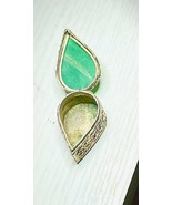 Antique Indian Silver Agate Trinket Box 1920s Handcrafted - $22.00