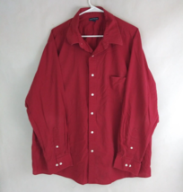 Croft &amp; Barrow Men&#39;s Solid Red Casual Dress Shirt Size XXL 36 Neck 18 1/... - $14.54