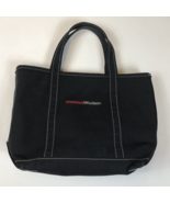 LL Bean Boat &amp; Tote Canvas Black Small Bag Made in USA Embroidered - $69.45 CAD