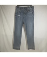 SILVER JEANS BEAU Girl Friend Jeans Size Distressed Button Fly 27/28 - $231.52 MXN