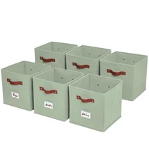 Storage Bins | Cube Storage Bin With Label Holders, Fabric Storage Cubes For Org - £32.42 GBP