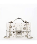 The Hollywood White Leather Crossbody Bag -SUSU - $320.25