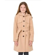 Rothschild Girls Trench Coat Brown Dress Belted Pockets Buttons Heavyweight - $88.39 CAD