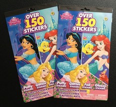 Children&#39;s Disney Princess Sticker Booklets-4 Sheets Per Booklet, 2 Booklet- New - £7.07 GBP