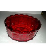 Vintage Fostoria Ruby Red Coin Glass Round Bowl – Liberty Bell &amp; Franklin - £39.10 GBP