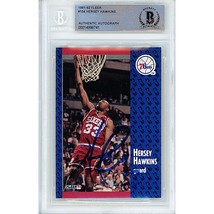 Hersey Hawkins Philadelphia 76ers Auto 1991 Fleer Sixers Autograph Card ... - $89.07