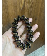 Purple Gold &amp; Green Twisted Bead Bracelet - $27.39 CAD