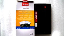 MAXELL video VCR head cleaner, VHS wet type, non abrasive - £8.75 GBP