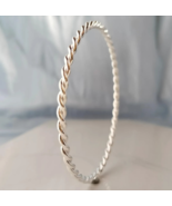 1 Pc 925 Silver Bangle, Unisex Bracelet Bangle kada , Pick your size, Te... - $34.25+