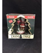 1993 Coca Cola Ornament Santa Claus On A Lamppost Christmas Holiday Xmas KG - €12,83 EUR
