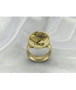 Game of Thrones House Stark Winter Is Coming Signet Ring, Brass Men&#39;s Je... - $54.00