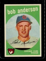 Vintage Baseball Trading Card Topps 1959 #447 Bob Anderson Chicago Cubs Pitcher - £8.52 GBP