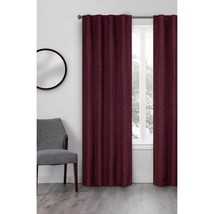 Curtain panel blackout window treatment 95&quot;L x 40&quot; burgundy rod pocket back tab - £14.38 GBP