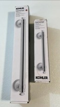 Two (2) Kohler Polished Chrome Safety / Grab Bars￼ / Assist Bars ~ 16” and 9”￼ - £67.82 GBP