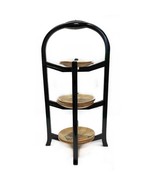 Chinese Wood Plates Holder Caddy Rack Stand 11 Bamboo Plates 16&quot;h Vintag... - $381.42 MXN