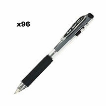 NEW 96-PC LOT Pentel WOW! Retractable Gel Pen BLACK Medium .7mm BULK K43... - $39.55