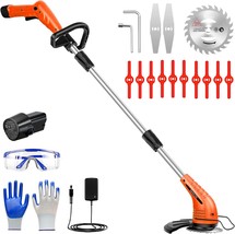 Battery-Operated Gardenjoy Weed Wacker: 12V Cordless Grass Trimmer With ... - $64.97