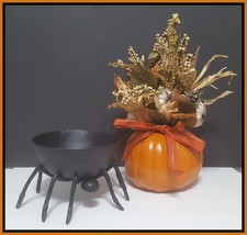 NEW RARE Pottery Barn Trick or Treat Spider Metal Candy Bowl 9.75&quot; w x 8.5&quot; d x  - £131.88 GBP