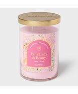 Threshold 21.5oz Glass Jar Candle Pink Lady and Peony Scented Large - $301.56 MXN