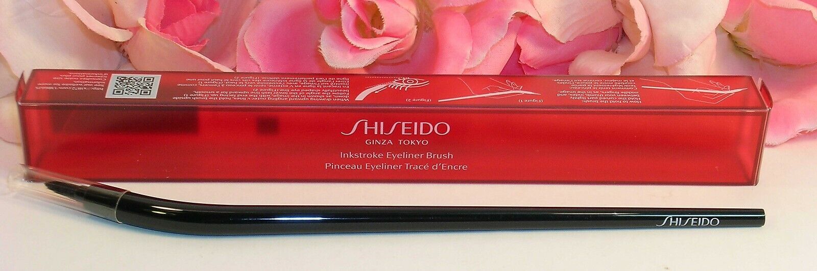 Primary image for New Shiseido Inkstroke Angeled Eyeliner Brush Ginza Tokyo Full Size 6 1/2" Long