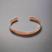 Solid Copper Magnetic Cuff Bracelet – Adjustable Wellness Jewelry - $324.28 MXN