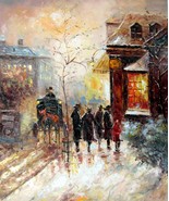 20x24 inches London  stretched Oil Painting Canvas Art Wall Decor modern020 - $117.92 CAD